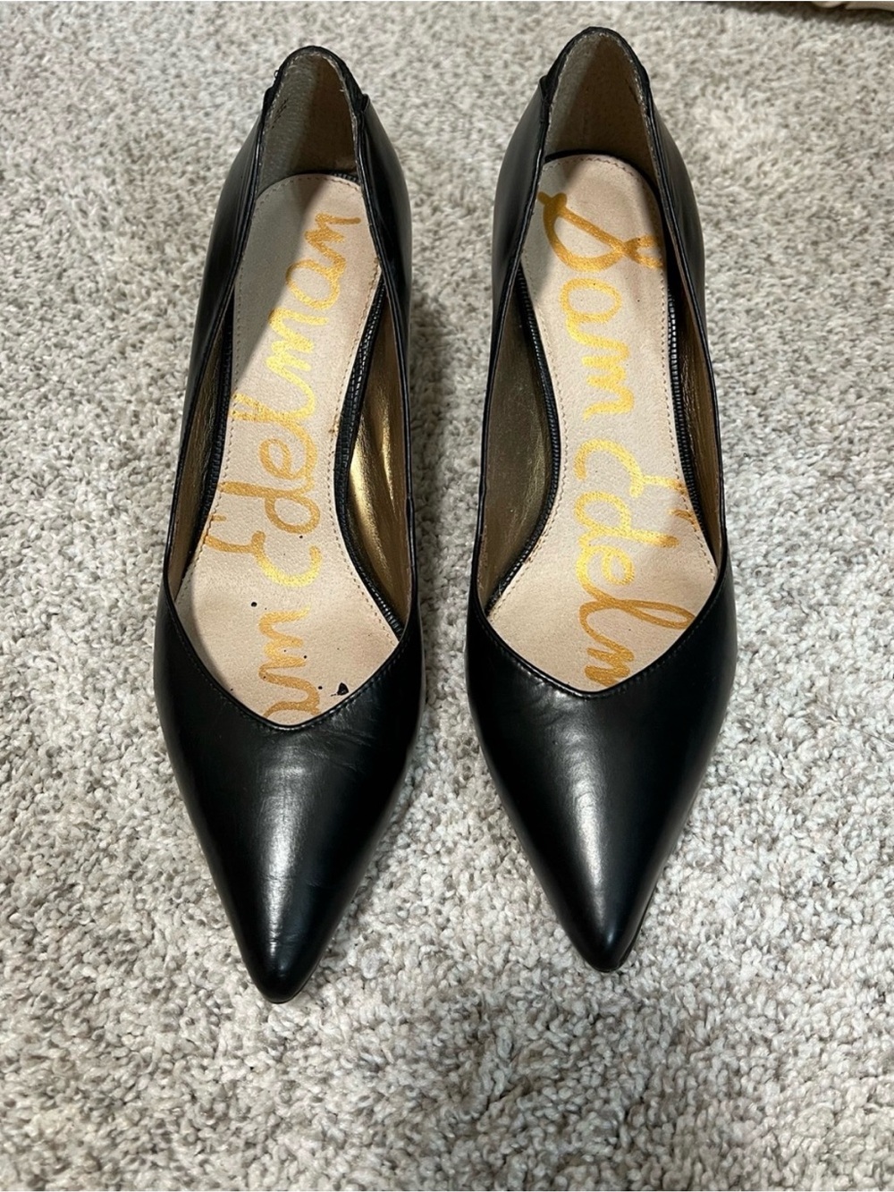 Sam Edelman Black Leather Pumps
